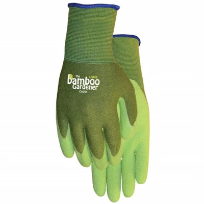 Bellingham Bamboo Gardener Gloves, Natural Rubber Palm, Green, Size Small (1 Pair) 3 Bellingham Bamboo Gardener Gloves, Natural Rubber Palm, Green, Size Small (1 Pair) - Image 3