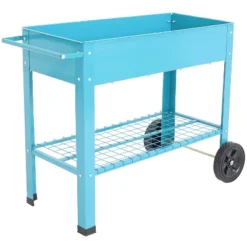Sunnydaze Decor Sunnydaze Outdoor Galvanized Steel Raised Mobile Elevated Planter Cart With Handlebar And Wheels - 43" 17 Sunnydaze Decor Sunnydaze Outdoor Galvanized Steel Raised Mobile Elevated Planter Cart With Handlebar And Wheels - 43" -D'Eco Store GUEST 32c5aa4d ab3d 4128 8ca3 89b50af9b262