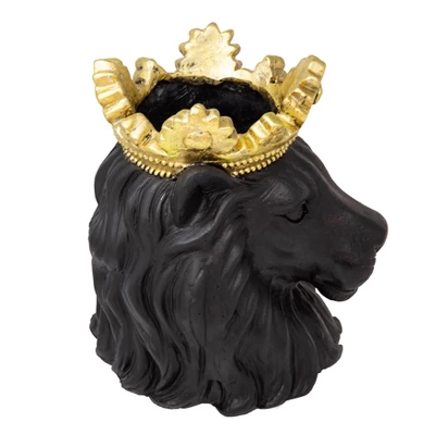Sagebrook Home Lion With Crown Novelty Planters 2 Sagebrook Home Lion With Crown Novelty Planters - Image 2