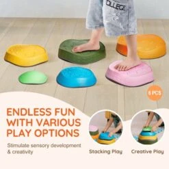 VEVOR Balance Stepping Stones For Kids, 6 PCS, Up To 220 Lbs, Non-Slip Toddlers Sensory Stepping Stones, Toys For Children Aged 3 4 5 6 7 8+ 10 VEVOR Balance Stepping Stones For Kids, 6 PCS, Up To 220 Lbs, Non-Slip Toddlers Sensory Stepping Stones, Toys For Children Aged 3 4 5 6 7 8+ -D'Eco Store GUEST 385e803f 5a25 4cee 8693 28ffdfbd9c12