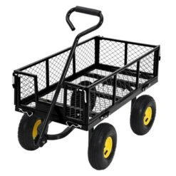 Heavy Duty Steel Garden Cart,550 LBS Capacity 3-in-1 Pullable Metal Wagon With 10" Pneumatic Wheels,180°Rotating Handle & Removable Sides, Green 22 Heavy Duty Steel Garden Cart,550 LBS Capacity 3-in-1 Pullable Metal Wagon With 10" Pneumatic Wheels,180°Rotating Handle & Removable Sides, Green -D'Eco Store GUEST 3a49936b 90c8 486e 8985 cd512bf793ef