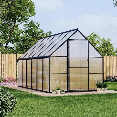 GustoWave 8x12 Ft Outdoor Greenhouse For Backyard Ideal Greenhouse Kit For Garden Or Yard, Black. 8 GustoWave 8x12 Ft Outdoor Greenhouse For Backyard Ideal Greenhouse Kit For Garden Or Yard, Black. - Image 8
