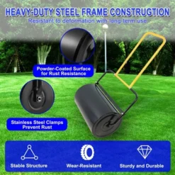 SKRAN High Capacity Lawn Roller, Can Fill Sand/Water, With Easy-Turn Plug And U-Shaped Ergonomic Handle For Convenient Push And Pull, For Garden, Farm 13 SKRAN High Capacity Lawn Roller, Can Fill Sand/Water, With Easy-Turn Plug And U-Shaped Ergonomic Handle For Convenient Push And Pull, For Garden, Farm -D'Eco Store GUEST 3bbf9951 fe72 4648 9aa2 6dd61dacf0d5