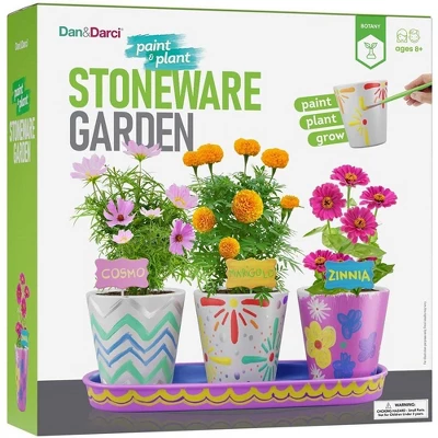 Dan&Darci Paint & Plant Stoneware Garden Kit β Paintable Flower Pots With Soil & Seeds, Craft Kit, Gifts For Kids 9 Dan&Darci Paint & Plant Stoneware Garden Kit β Paintable Flower Pots With Soil & Seeds, Craft Kit, Gifts For Kids - Image 9