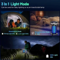 Aukfa Bug Zapper Outdoor, Mosquito Zapper Outdoor Waterproof 4200V Fly Trap Indoor For Home Backyard, Patio, Garden, Camping