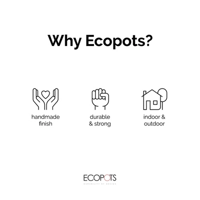 Ecopots Antwerp Mini Durable Modern Round Indoor/Outdoor Recycled-Based Composite Flower Pot Planter 4 Ecopots Antwerp Mini Durable Modern Round Indoor/Outdoor Recycled-Based Composite Flower Pot Planter - Image 4