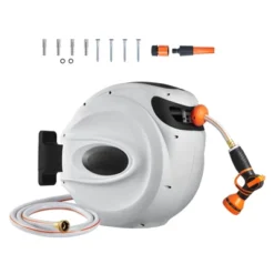 VEVOR Retractable Hose Reel, 65 Ft X 5/8 Inch, 180° Swivel Bracket Wall-Mounted, Garden Water Hose Reel With 9-Pattern Nozzle, Automatic Rewind 15 VEVOR Retractable Hose Reel, 65 Ft X 5/8 Inch, 180° Swivel Bracket Wall-Mounted, Garden Water Hose Reel With 9-Pattern Nozzle, Automatic Rewind -D'Eco Store GUEST 4141ad83 4699 4b5e 863e 0df0674763c2