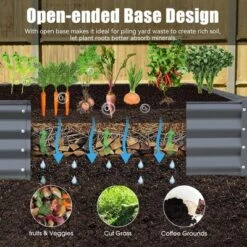 Metal Raised Garden Bed Kit, 8x4x1ft Outdoor Large Planter Raised Beds, Outdoor Garden Beds Raised Garden Boxes For Gardening Vegetables Flowers 13 Metal Raised Garden Bed Kit, 8x4x1ft Outdoor Large Planter Raised Beds, Outdoor Garden Beds Raised Garden Boxes For Gardening Vegetables Flowers -D'Eco Store GUEST 4289802c 9456 4279 a04d 8e67b2d75225