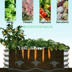 Okak Galvanized Steel Raised Garden Bed 12 Inch (2-Pack) Heavy Duty Rust-Resistant Planter Box Kit For Vegetables, Flowers, Herbs, Easy Assembly -D'Eco Store GUEST 430b0597 c8e3 4d51 b88b fe6865b54194