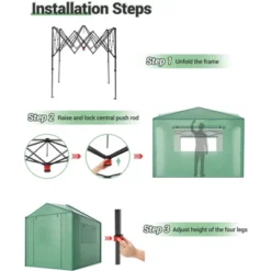 Portable Greenhouse For Indoor & Outdoor Plants, 6x8ft Durable PE Cover Pop-Up Green House Kit 12 Portable Greenhouse For Indoor & Outdoor Plants, 6x8ft Durable PE Cover Pop-Up Green House Kit -D'Eco Store GUEST 4369b6f7 0227 4cfc 9dae 2cd881dd639e