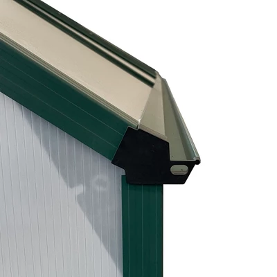 Outsunny Aluminum Greenhouse Polycarbonate Walk-in Garden Greenhouse Kit With Adjustable Roof Vent, Rain Gutter And Sliding Door 5 Outsunny Aluminum Greenhouse Polycarbonate Walk-in Garden Greenhouse Kit With Adjustable Roof Vent, Rain Gutter And Sliding Door - Image 5