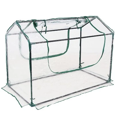 Sunnydaze Decor Sunnydaze Mini Greenhouse With 2 Zippered Side Doors - Clear 8 Sunnydaze Decor Sunnydaze Mini Greenhouse With 2 Zippered Side Doors - Clear - Image 8
