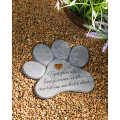 Evergreen 11" Paw Shaped Pet Memorial Garden Stone, Best Friends Live Forever 16 Evergreen 11" Paw Shaped Pet Memorial Garden Stone, Best Friends Live Forever -D'Eco Store GUEST 47efe173 ed0c 42d9 98cc 2d863ec921ad