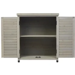 NicBex Outdoor Potting Bench With Storage Cabinet And Metal Table Top For Patio, Garden Furniture Wood Workstation, Grey 7 NicBex Outdoor Potting Bench With Storage Cabinet And Metal Table Top For Patio, Garden Furniture Wood Workstation, Grey -D'Eco Store GUEST 484ea97a c741 4754 a799 bb65c4771348