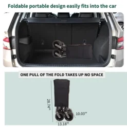 Folding Wagon Cart, Collapsible Wagon With 2 Cup Bags, Extra Cover, 4 Big Wheels, Telescopic Handle, Heavy Duty Utility Cart 10 Folding Wagon Cart, Collapsible Wagon With 2 Cup Bags, Extra Cover, 4 Big Wheels, Telescopic Handle, Heavy Duty Utility Cart -D'Eco Store GUEST 48edb76f 7f36 448e a326 34bd32c1871c