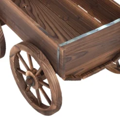 Costway Wood Wagon Flower Planter Pot Stand W/Wheels Home Garden Outdoor Decor 16 Costway Wood Wagon Flower Planter Pot Stand W/Wheels Home Garden Outdoor Decor -D'Eco Store GUEST 492e2ba5 1be4 4778 baa0 7c2ec3c0ee45