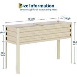 Raised Garden Bed With -Watering Reservoir - Tall Elevated Square Planter Box For Vegetables/Herbs, Heavy Duty Steel Panels & Drainage 11 Raised Garden Bed With -Watering Reservoir - Tall Elevated Square Planter Box For Vegetables/Herbs, Heavy Duty Steel Panels & Drainage -D'Eco Store GUEST 49516dba dc86 4517 9644 c49ed09488dd
