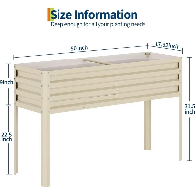 Raised Garden Bed With -Watering Reservoir - Tall Elevated Square Planter Box For Vegetables/Herbs, Heavy Duty Steel Panels & Drainage 5 Raised Garden Bed With -Watering Reservoir - Tall Elevated Square Planter Box For Vegetables/Herbs, Heavy Duty Steel Panels & Drainage - Image 5