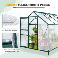 EAGLE PEAK Polycarbonate Aluminum Green House For Backyard Garden -D'Eco Store GUEST 4adca5b3 e436 40cd bd39 4cc4782bc30e
