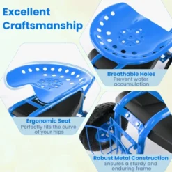 Tangkula Rolling Garden Cart Scooter W/ Adjustable Seat Storage Basket Tray Blue 16 Tangkula Rolling Garden Cart Scooter W/ Adjustable Seat Storage Basket Tray Blue -D'Eco Store GUEST 4b3bf06a 31a4 4287 ba68 b7b77c20bb7c