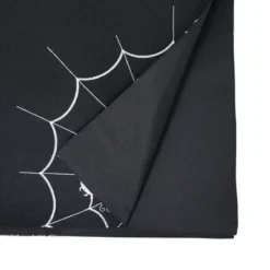 Saro Lifestyle Spiderweb Table Runner, 16"x70", Black