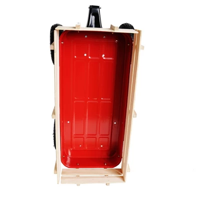 Outdoor Sport Wagon Tools Cart Wooden Side Panels Air Tires Wagon (red) 8 Outdoor Sport Wagon Tools Cart Wooden Side Panels Air Tires Wagon (red) - Image 8