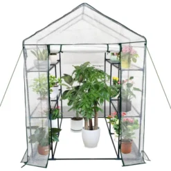 Walk-in Greenhouse With Roll-Up Zipper Door 57 X 57 X 76 Portable 3-Tier 6-Shelf Steel Frame Greenhouse For Indoor Outdoor Garden Patio, Green 16 Walk-in Greenhouse With Roll-Up Zipper Door 57 X 57 X 76 Portable 3-Tier 6-Shelf Steel Frame Greenhouse For Indoor Outdoor Garden Patio, Green -D'Eco Store GUEST 54873394 c9ba 46ef 8aaa 21c3addfdac5