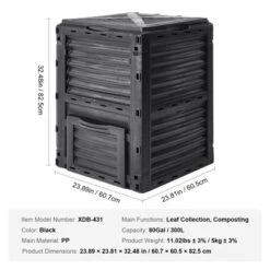 VEVOR Garden Compost Bin 80 Gal, BPA Free Composter, Large Capacity Outdoor Composting Bin With Top Lid And Bottom Door, Easy Assembling 14 VEVOR Garden Compost Bin 80 Gal, BPA Free Composter, Large Capacity Outdoor Composting Bin With Top Lid And Bottom Door, Easy Assembling -D'Eco Store GUEST 568c2d5c b92e 4b0d b992 1a669b57254d