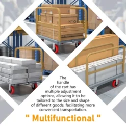 ORRD Heavy Duty Steel Panel Truck - 2000lbs Capacity, 36"x24", 6" Swivel Brake Casters, 3 Handrails 9 ORRD Heavy Duty Steel Panel Truck - 2000lbs Capacity, 36"x24", 6" Swivel Brake Casters, 3 Handrails -D'Eco Store GUEST 578f1011 c294 4cf8 b9b2 d4be34a64ac1