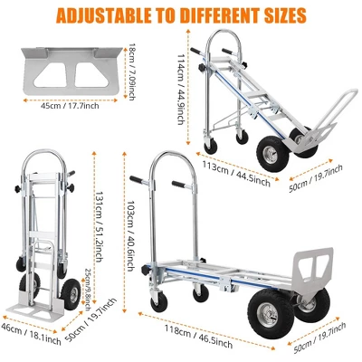 Folding Hand Truck,3-in-1 Aluminum Dolly Cart With Wheels,770 LBS Capacity Heavy Duty Hand Trucks For Transport And Moving 1 Folding Hand Truck,3-in-1 Aluminum Dolly Cart With Wheels,770 LBS Capacity Heavy Duty Hand Trucks For Transport And Moving