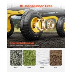 VEVOR 500 Lbs Steel Garden Cart, Heavy Duty Garden Wagon Cart Pullable On Wheels, Metal Yard Utility Wagon Carts With 10" All Terrain Tires, Black 12 VEVOR 500 Lbs Steel Garden Cart, Heavy Duty Garden Wagon Cart Pullable On Wheels, Metal Yard Utility Wagon Carts With 10" All Terrain Tires, Black -D'Eco Store GUEST 592bb5f7 431b 4eed 933a adafd8c3df58