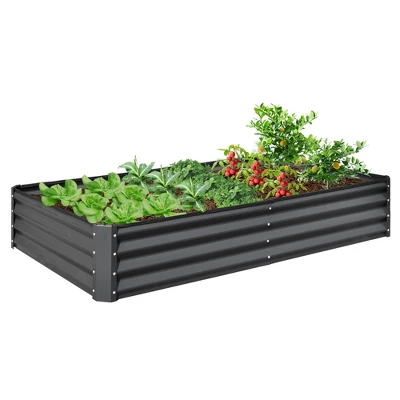 Metal Raised Garden Bed Kit, 8x4x1ft Outdoor Large Planter Raised Beds, Outdoor Garden Beds Raised Garden Boxes For Gardening Vegetables Flowers 9 Metal Raised Garden Bed Kit, 8x4x1ft Outdoor Large Planter Raised Beds, Outdoor Garden Beds Raised Garden Boxes For Gardening Vegetables Flowers - Image 9