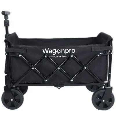 Expandable Dual-Layer Utility Wagon With 100% Extra Space - Grocery CartBlack 4 Expandable Dual-Layer Utility Wagon With 100% Extra Space - Grocery CartBlack - Image 4