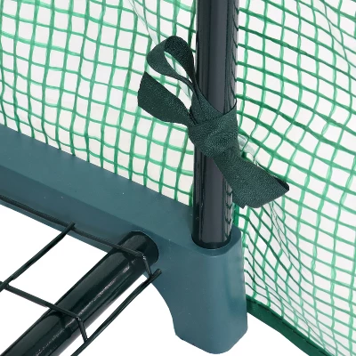 Sunnydaze Decor Sunnydaze Outdoor Portable Growing Rack 3-Tier Greenhouse With Roll-Up Door - 3 Shelves - Green 9 Sunnydaze Decor Sunnydaze Outdoor Portable Growing Rack 3-Tier Greenhouse With Roll-Up Door - 3 Shelves - Green - Image 9