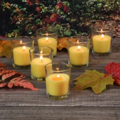 LumaBase Citronella Votive Candles In Clear Glass Holders - Set Of 12 -D'Eco Store GUEST 5eea359b 0be5 41e3 850c 1fb5a27036e7