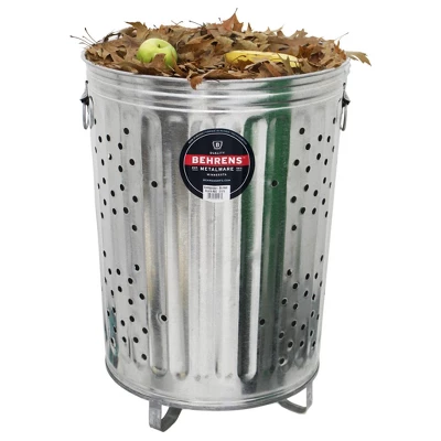 Behrens 20gal Galvanized Steel Composter Can With Lid 1 Behrens 20gal Galvanized Steel Composter Can With Lid