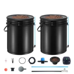 VEVOR DWC Hydroponics Grow System, Hydroponic Growing System With Top Drip Kit, Deep Water Culture 5-Gallon 2 Buckets, With Air Pump, Black 15 VEVOR DWC Hydroponics Grow System, Hydroponic Growing System With Top Drip Kit, Deep Water Culture 5-Gallon 2 Buckets, With Air Pump, Black -D'Eco Store GUEST 63284b76 d3e6 4e35 bf47 37b511861eae