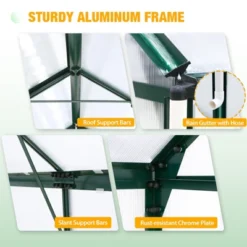 EAGLE PEAK Polycarbonate Aluminum Green House For Backyard Garden -D'Eco Store GUEST 63548a52 cf61 4029 9813 9945073ea8ac