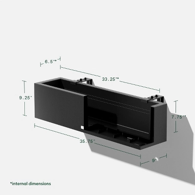 Block Series Plastic Railing Planter 1 Block Series Plastic Railing Planter