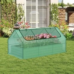 Aoodor 6 X 3 X 1 Ft Raised Garden Bed With Mini Greenhouse Kit, Metal Planter Box With 2 Roll-Up Zipper Doors For Vegetables, Herbs, And Flowers 14 Aoodor 6 X 3 X 1 Ft Raised Garden Bed With Mini Greenhouse Kit, Metal Planter Box With 2 Roll-Up Zipper Doors For Vegetables, Herbs, And Flowers -D'Eco Store GUEST 65bf42f0 b0a5 4653 89c7 91077cb2e7fa