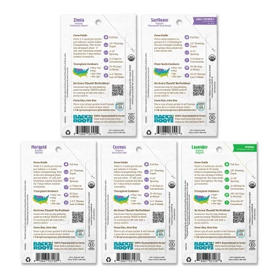 Back To The Roots 5pk Organic USA Flower Seeds 2 Back To The Roots 5pk Organic USA Flower Seeds - Image 2