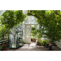 Nature Spring Greenhouse With 4 Shelves, PVC Cover, And Removable Locking Wheels - 19.3" X 63.3" 10 Nature Spring Greenhouse With 4 Shelves, PVC Cover, And Removable Locking Wheels - 19.3" X 63.3" -D'Eco Store GUEST 69c7ae9b 90b2 4756 bc9f f8810d152340