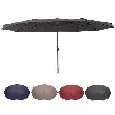 COZONY 15ft Double-Side Patio Umbrella - Extra Large Outdoor Market Umbrella With Crank & Ventilation 1 COZONY 15ft Double-Side Patio Umbrella - Extra Large Outdoor Market Umbrella With Crank & Ventilation