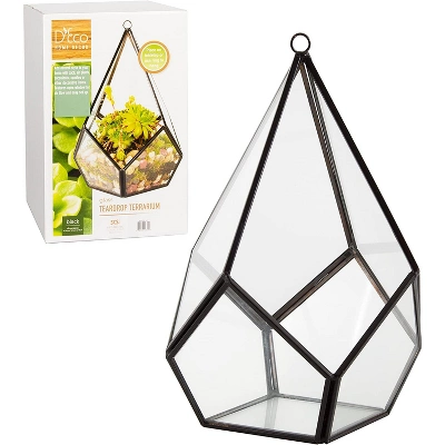 D'Eco Glass Geometric Plant Terrarium (5.7x5.7x7) - Indoor Tabletop & Hanging Teardrop Planter Holiday Decor - Christmas Gift For Plant Lovers 1 D'Eco Glass Geometric Plant Terrarium (5.7x5.7x7) - Indoor Tabletop & Hanging Teardrop Planter Holiday Decor - Christmas Gift For Plant Lovers