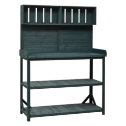 65" Wood Outdoor Potting Bench, 3-Tier Garden Shed Storage Shelves, Flower Display Rack Plant Stand Workstation-The Pop Home -D'Eco Store GUEST 6c7bc679 233b 4a83 b2a1 11cf93cf846c