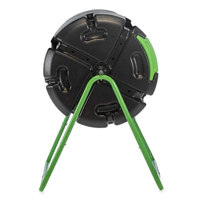 FCMP Outdoor HF-RM4000 HOTFROG 37 Gallon Plastic Single Chamber Roto Tumbling Composter Outdoor Elevated Rotating Garden Compost Bin, Black/Green 1 FCMP Outdoor HF-RM4000 HOTFROG 37 Gallon Plastic Single Chamber Roto Tumbling Composter Outdoor Elevated Rotating Garden Compost Bin, Black/Green
