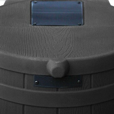 Good Ideas Rain Wizard 50 Gallon Plastic Outdoor Rain Barrel Water Storage Collector With Brass Spigot And Flat Back Design, Black 3 Good Ideas Rain Wizard 50 Gallon Plastic Outdoor Rain Barrel Water Storage Collector With Brass Spigot And Flat Back Design, Black - Image 3