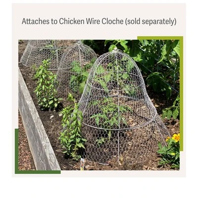 Gardener’s Supply Company Sturdy Chicken Wire Cloche Plant Protector Extension | Adds Broader Area Coverage Protection For Tall Plants Vegetables & 3 Gardener’s Supply Company Sturdy Chicken Wire Cloche Plant Protector Extension | Adds Broader Area Coverage Protection For Tall Plants Vegetables & - Image 3