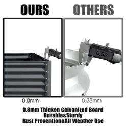 Metal Raised Garden Bed Kit, 8x4x1ft Outdoor Large Planter Raised Beds, Outdoor Garden Beds Raised Garden Boxes For Gardening Vegetables Flowers 11 Metal Raised Garden Bed Kit, 8x4x1ft Outdoor Large Planter Raised Beds, Outdoor Garden Beds Raised Garden Boxes For Gardening Vegetables Flowers -D'Eco Store GUEST 6f13416f 5839 44e4 bfa1 98d7c9414cbd