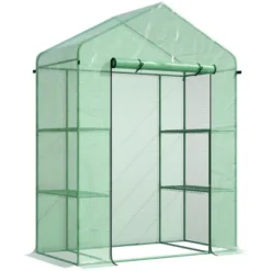 Outsunny 56" X 29" X 77" Walk-in Greenhouse Kit, Portable Green House With 3 Tier Shleves, Roll-Up Door, PE Cover For Backyard Garden 15 Outsunny 56" X 29" X 77" Walk-in Greenhouse Kit, Portable Green House With 3 Tier Shleves, Roll-Up Door, PE Cover For Backyard Garden -D'Eco Store GUEST 70086dcd de82 43e3 99bc 4cff1931760a